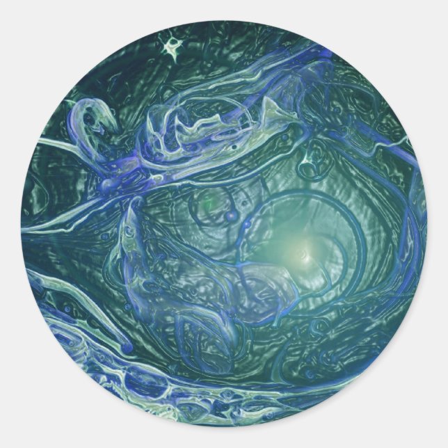 aquesurreal runder aufkleber (Vorderseite)