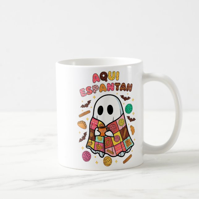 Aqui Espantan Dia De Muertos Spanisch Mexikanische Kaffeetasse (Rechts)