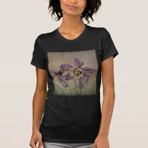 Aquilegia empfindliches strukturiertes. T-Shirt