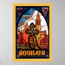 Aquileia Vintages Italienisches Reiseplakat