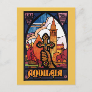 Aquileia Vintages Italienisches Reiseplakat Postkarte