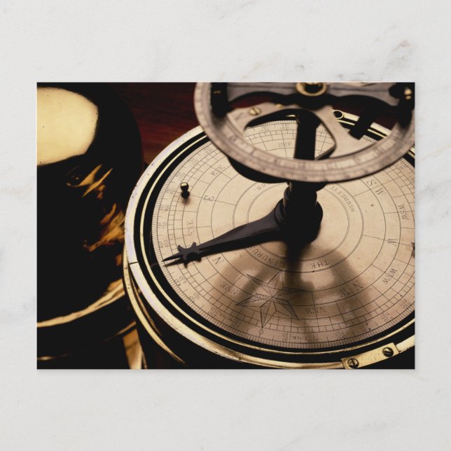 Äquinoktialsolaruhr | 1880 postkarte (Vorderseite)