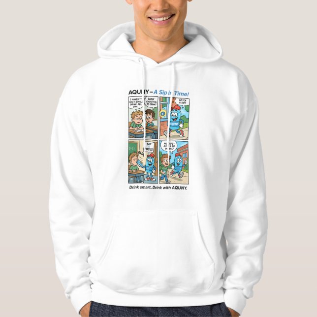 AQUNY - Ein Schluck in der Zeit! Funny Hydration H Hoodie (Vorderseite)