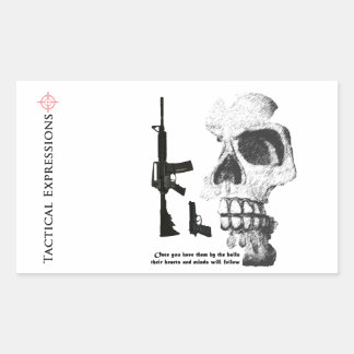 AR15 92FS mit Skull Rechteckiger Aufkleber