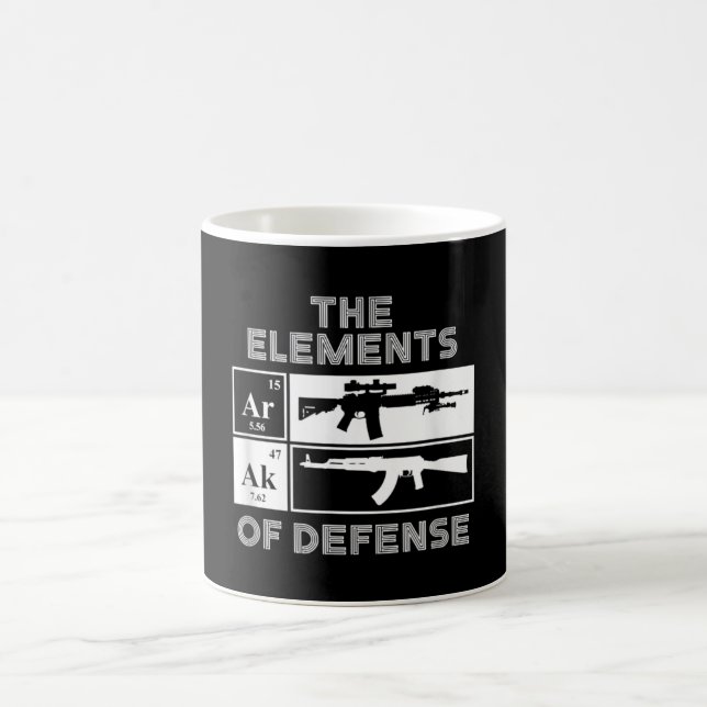 AR15 AK47 Elements of Defense Periodic Table Kaffeetasse (Mittel)