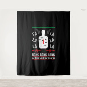 AR15 Gun Point Ugly Weihnachts-Sweater Geschenk Wandteppich