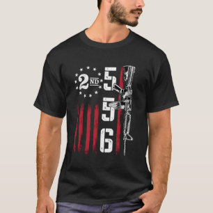 Ar15 Rifle 2D Adt 556 Ar-15 Zurück T-Shirt