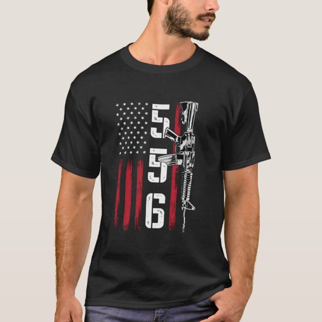Ar15 Rifle 2Nd Adt 556 Ar-15 Back T-Shirt (Vorderseite)