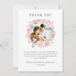 *~* AR16 Wasserfarbe Elegant Trendy Wedding Vielen Dankeskarte