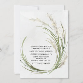 *~* AR21 QR UAWG Pampas Grass Botanische WEDDING Einladung