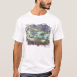 ** AR23 Monet Lily Pads Alte klassische Malerei Po T-Shirt<br><div class="desc">WHITE MEN's KURZE SLEEVE Classic Monet und Wasser Lilienteich. Die Monet Lilies / Lotus sind türkisblau. Energetisch Enhanced Elegant Feminine Romantic Ephemera Bloral Malerei Künstlerische Einzigartige Kreative Moderne und Romantische Vintage Design. (SEARCH AR23 für ähnliche Designs) Das ist ein Shabby Chic , Feminine Girly Design. Dieses Design ist Romantische Vintage...</div>