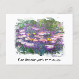 ** AR23 Monet Lily Pads Pond Frische Pasta machen Postkarte