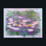 ** AR23 Monet Lily Pads Pond Old Handwriting Postc Postkarte<br><div class="desc">POSTCARD POST CARD ) Klassischer Monet mit alten Imitaten Gold Handschrift und einem subtilen Rainbow Pastel Hintergrund. Der Hintergrund ist weich Pastel und Regenbogen in Farbe. Energetisch Enhanced Elegant Feminine Romantic Ephemera Floral Painting Artistic Einzigartige Kreative Moderne und Romantische Vintag Old (SEARCH AR23 für ähnliche Designs) The ist ein Shabby...</div>