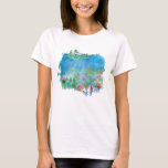 ** AR23 Monet Lily Pads Pond Painting T - Shirt<br><div class="desc">White WOMEN's SHORT SLEEVE Classic Monet und Wasser Lilienteich. Die Monet Lilies / Lotus sind rosa. Energetisch Enhanced Elegant Feminine Romantic Ephemera Bloral Malerei Künstlerische Einzigartige Kreative Moderne und Romantische Vintage Design. (SEARCH AR23 für ähnliche Entwürfe) Das ist ein Country Shabby Chic , Feminine Girly Design. Dieses Design ist Romantische...</div>