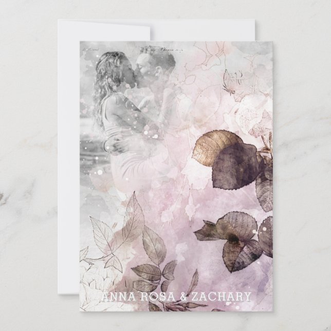 *~* AR26 Ephemera QR Viktorianisches UAWG Hochzeit Einladung (Vorderseite)