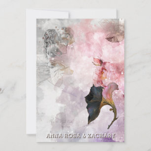 *~* AR26 Rosa 29 QR Viktorianisches UAWG Hochzeit Einladung