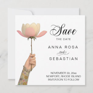 *~* AR6 11 Foto Elegant Save the Date Vintag Einladung