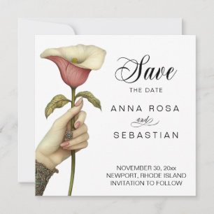 *~* AR6 13 Foto Elegant Save the Date Vintag Einladung