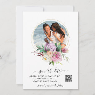 *~* AR6 Floral - Hochzeitswebsite QR Save the Date
