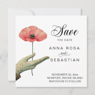 *~* AR6 Foto 4 Elegante Vintage "Save the Date"-Ka Einladung