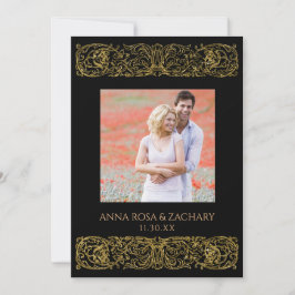 *~* AR6 Viktorianisches QR FOTO UAWG Verziert Hoch Einladung