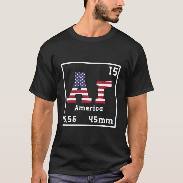 Ar-15 America 556 45Mm Funny Sarcastic Pro 2Nd Ame T-Shirt (Vorderseite)