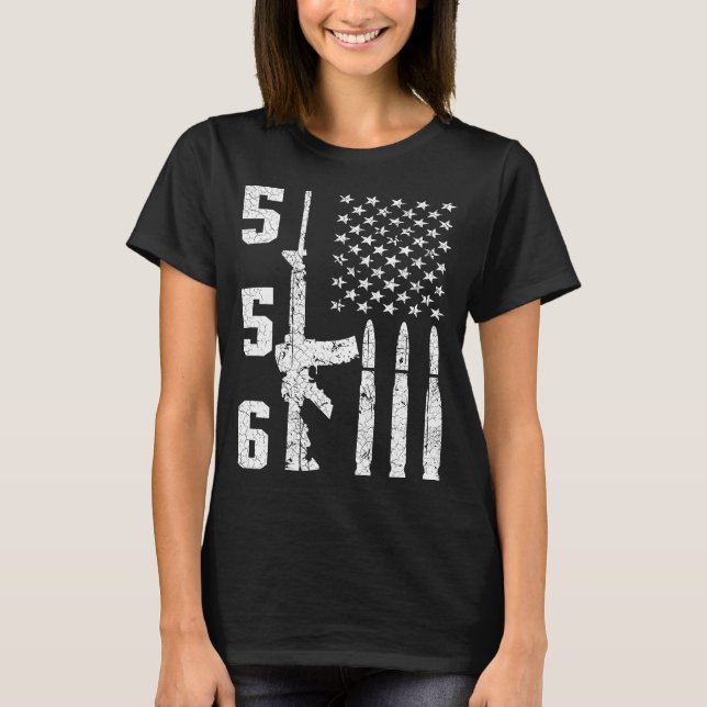 Ar-15 American Flag - Ar15 Rifle Sling Gift Gun Ow T-Shirt (Vorderseite)