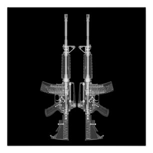 AR-15 CT-Scan-Image HIGH DETAIL POSTER