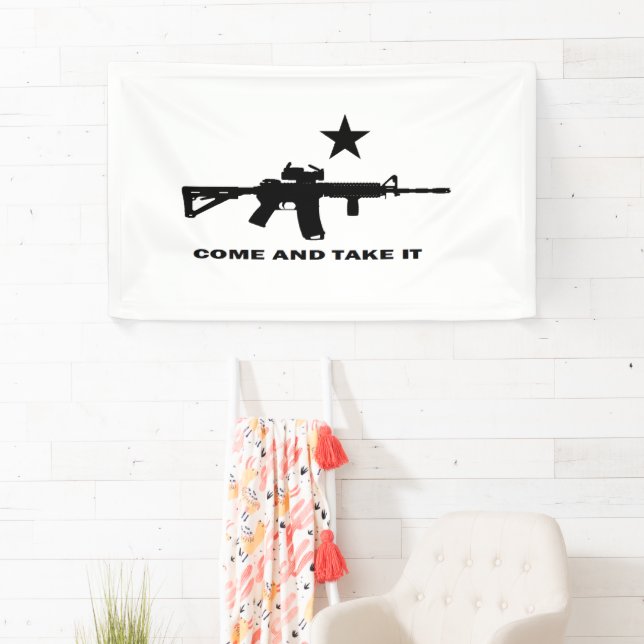 AR 15, Komm und nimm es Uni Dorm Banner (Insitu)