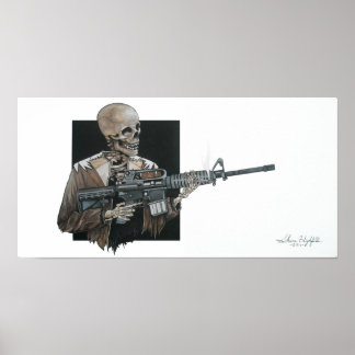AR-15 Skelett Poster
