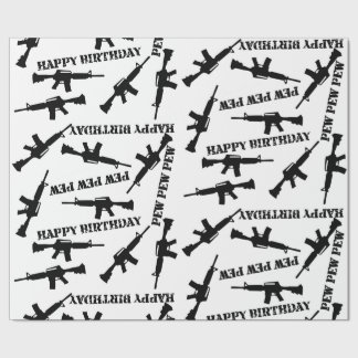 Ar-15 Themed Birthday Gift Wrap Geschenkpapier