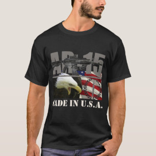 AR-15 USA Shirtschwarzes T-Shirt