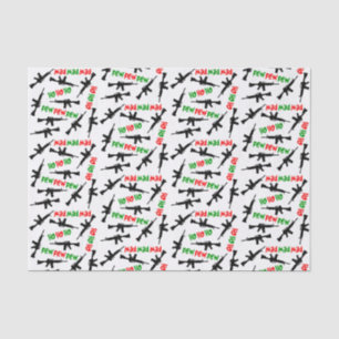 AR-15 Weihnachtspapier HO HO HO HO PEW PEW PEW PEW Seidenpapier