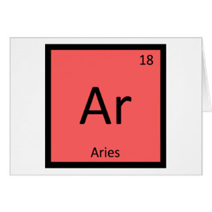 Ar - Aries Zodiac Chemistry Periodic Table Symbol