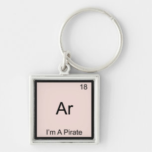 Ar - Ich bin ein Symbol für Pirate Chemistry Eleme Schlüsselanhänger
