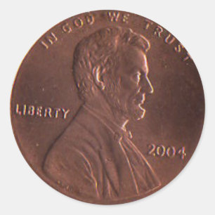 AR-Lucky Penny Round Stickers