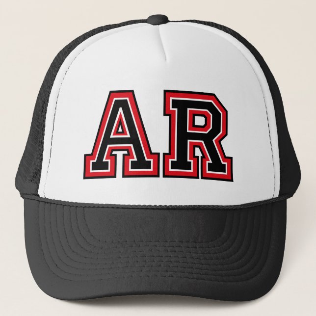 "AR" Monogram Trucker Hat Truckerkappe (Vorderseite)