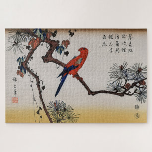 Ara auf Kiefernzweig, Hiroshige Puzzle