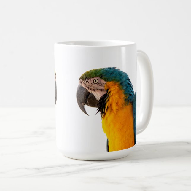 Ara Papagei Foto Kaffeetasse (VorderseiteRechts)