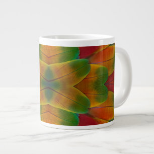Ara-Papageienfeder-Kaleidoskop Jumbo-Tasse