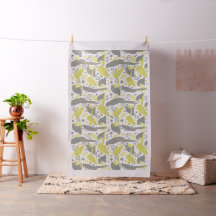 Ara Parrot Gelbgraues tropisches Leaf Muster