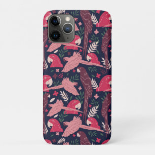 Ara Parrot Tropical Leaf Muster Zeichnend Case-Mate iPhone Hülle