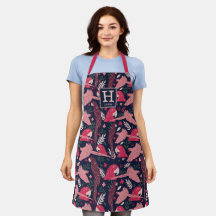 Ara Parrot tropisches Leaf Muster Monogramm