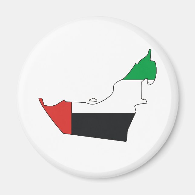 Arab Emirates Flaggen-Karte Magnet (Vorne)