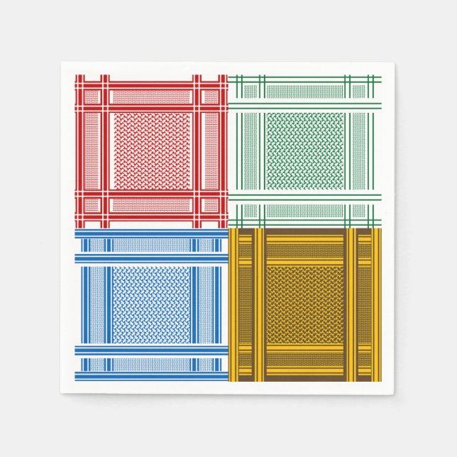 Arab Shemagh Scarves Paper Napkins Serviette (Vorderseite)