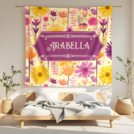 Arabella Cascading Modernes Blumenmuster Fleecedecke