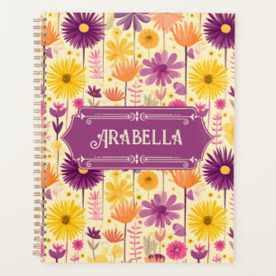 Arabella Cascading Modernes Blumenmuster Planer