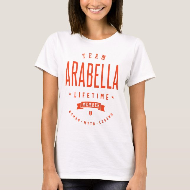 Arabella Personalisiert Name Geburtstagsgeschenk T-Shirt (Vorderseite)