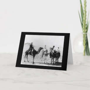 Araber auf Kamelen in der Sahara-Wüste 1914 Karte