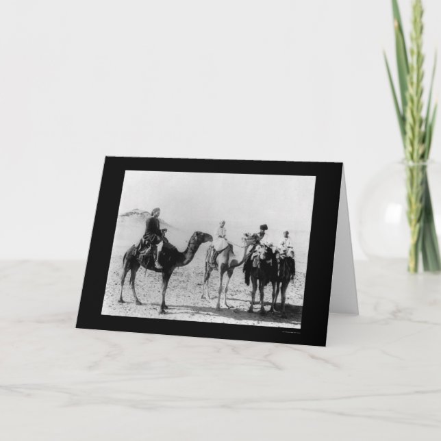 Araber auf Kamelen in der Sahara-Wüste 1914 Karte (Vorderseite)